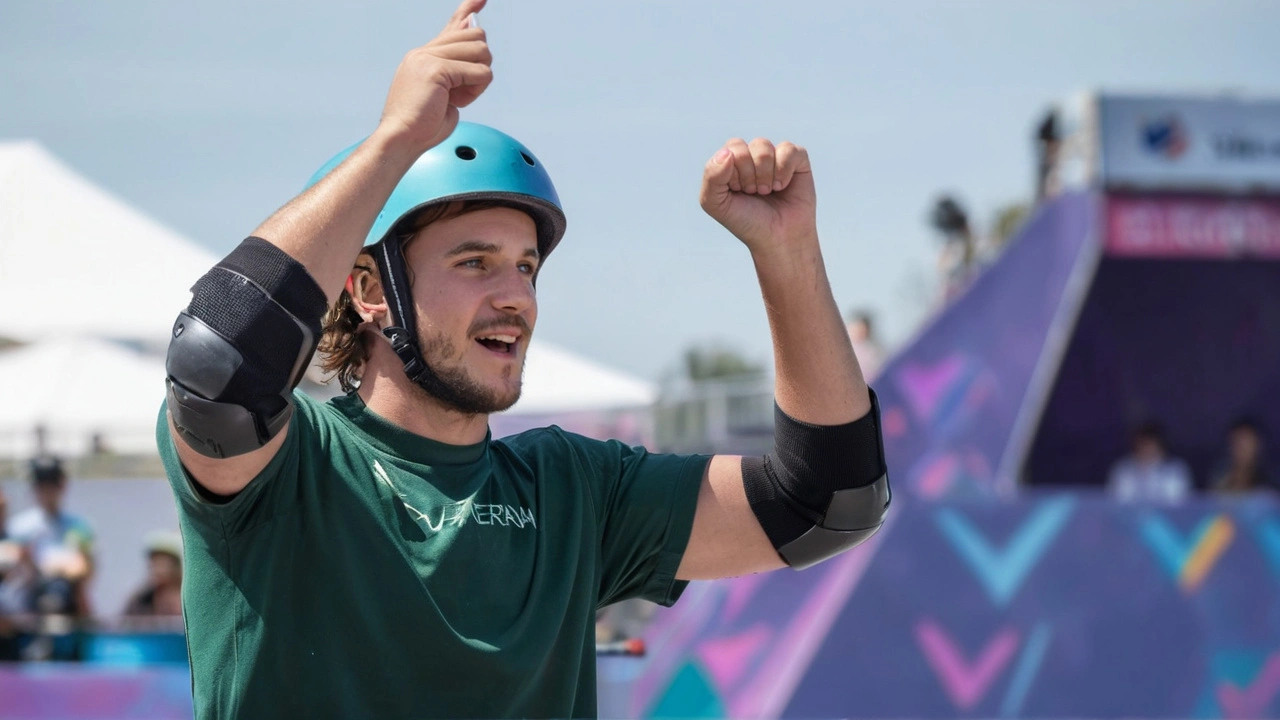 Veterano Skateboarder Sul-Africano Encanta Fãs em Competição Olímpica em Paris